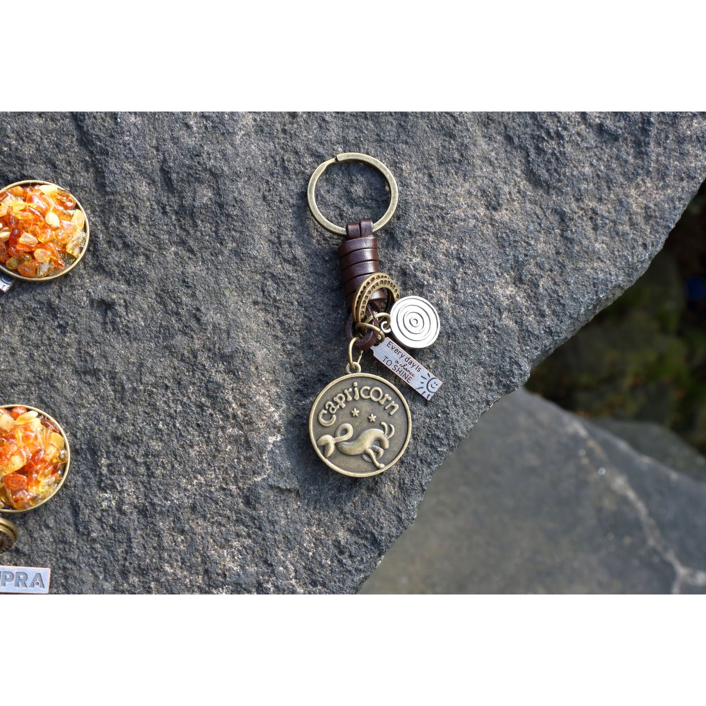 AuPra Amber Capricorn Keyring