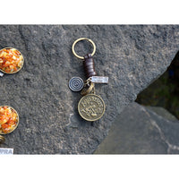 AuPra Aquarius Keyring – Amber Star Sign - Zodiac Keychain Gift