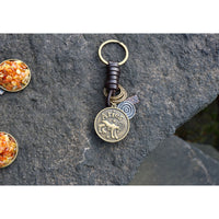 AuPra Aries Keyring – Amber Star Sign Gift