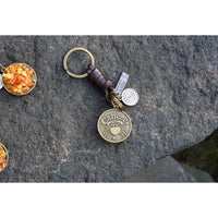 AuPra Amber Cancer Keyring 
