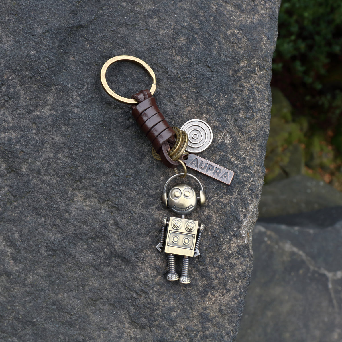 AuPra 3D Music Robot Keyring – Retro Charm Gift