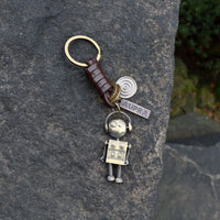 AuPra 3D Music Robot Keyring – Retro Charm Gift