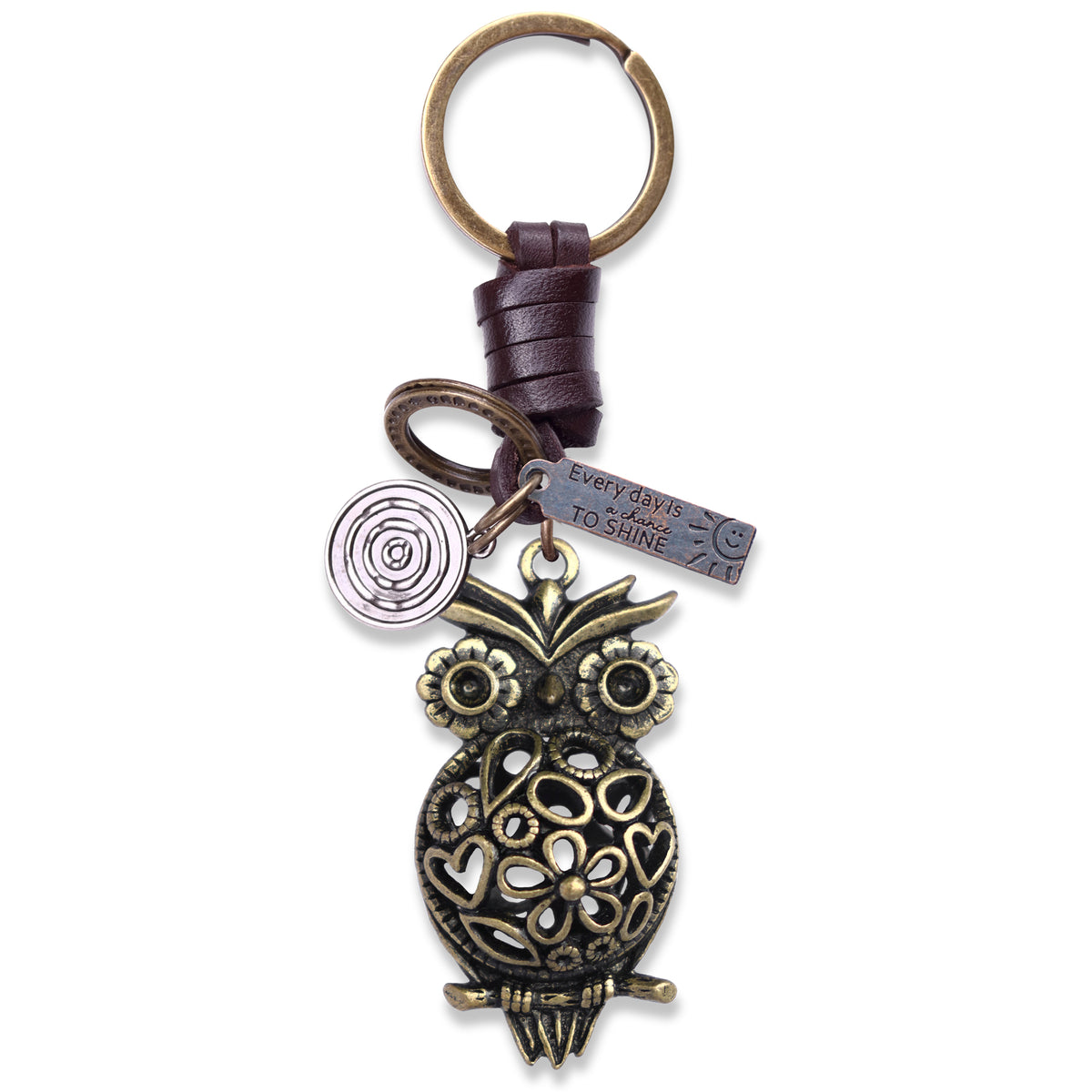 AuPra 3D Owl Keyring – Meaningful Gift Charm