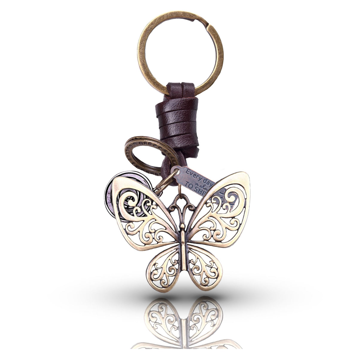 AuPra Gold Butterfly Keyring – Women’s Charm Gift