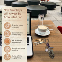 AuPra 3D Owl Keyring – Meaningful Gift Charm