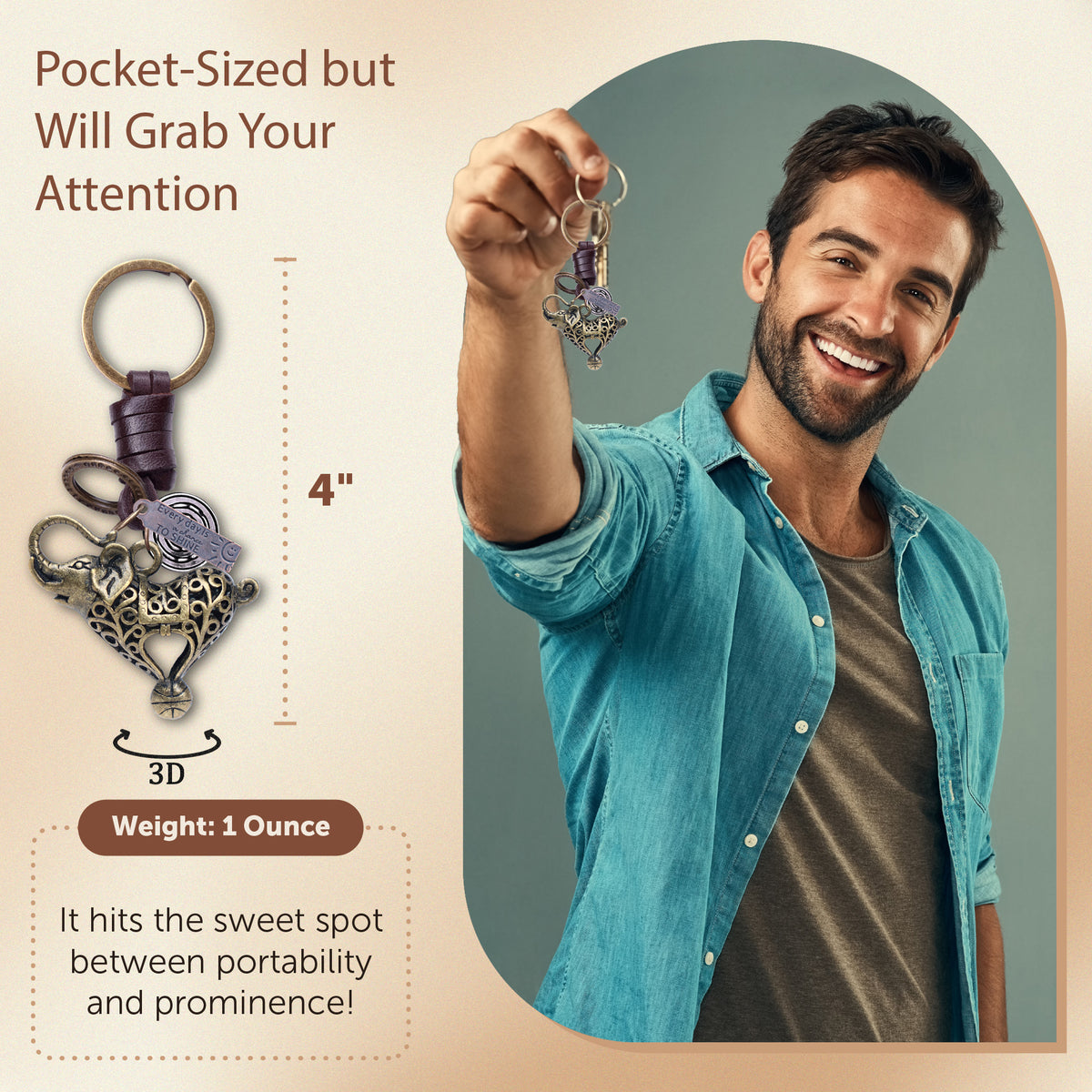 AuPra Circus Elephant Keyring – Lucky Gift Charm