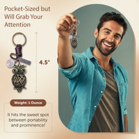 AuPra 3D Owl Keyring – Meaningful Gift Charm