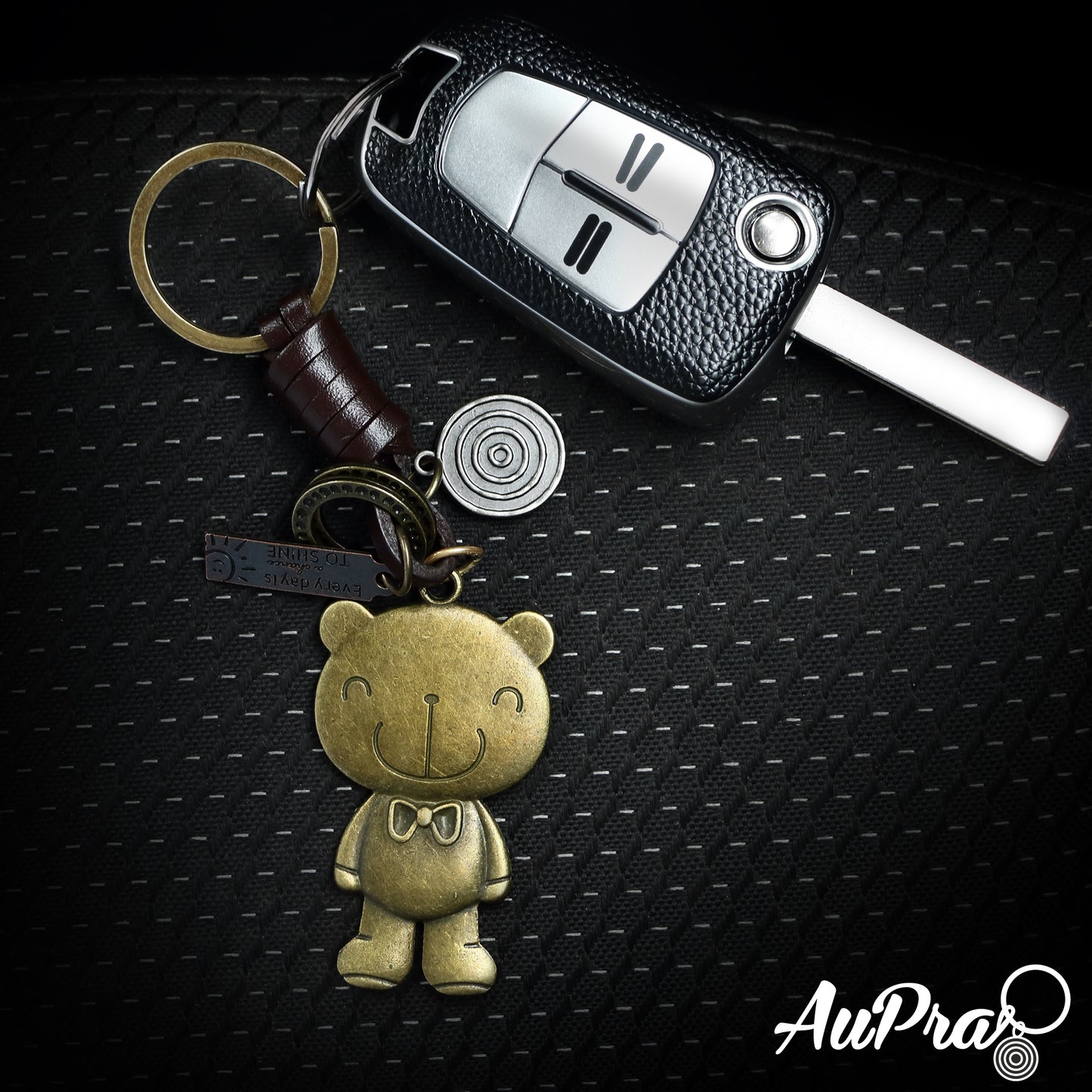 AuPra Teddy Bear Keyring – Vintage Charm Gift