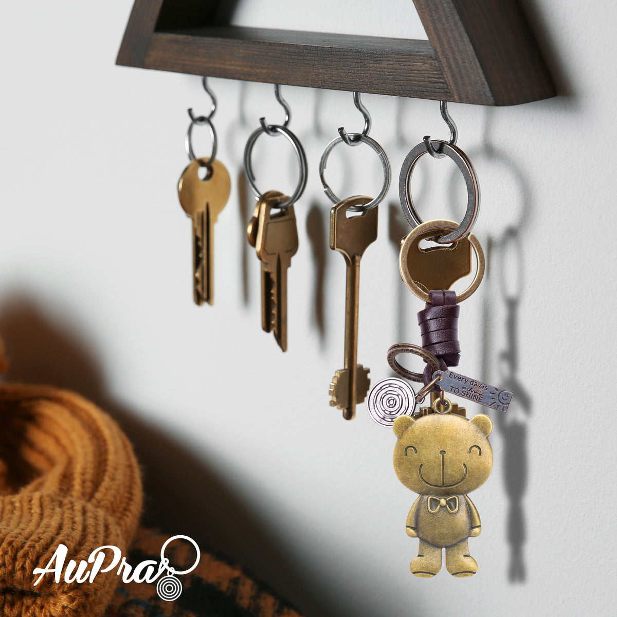 AuPra Teddy Bear Keyring – Vintage Charm Gift