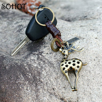 AuPra 3D Deer Keyring – Woodland Animal Gift