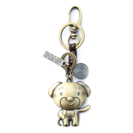 Zodiac Animal Keychain – Handmade Vintage Leather – Lucky Gift Keyring Collection-AuPra