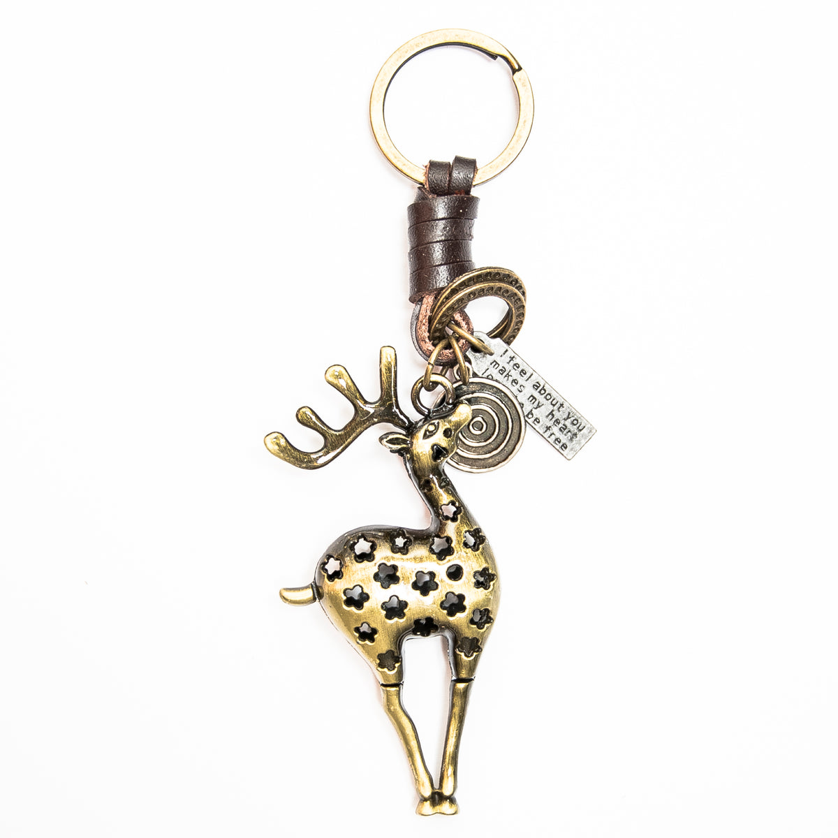 AuPra 3D Deer Keyring – Woodland Animal Gift