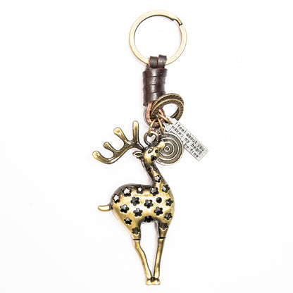 AuPra 3D Deer Keyring – Woodland Animal Gift