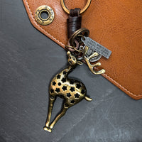 AuPra 3D Deer Keyring – Woodland Animal Gift