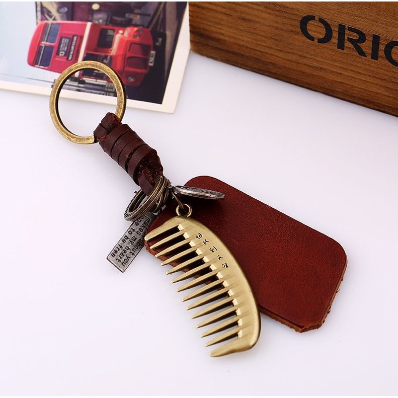 AuPra Metal Comb Keyring – Barber Gift Charm