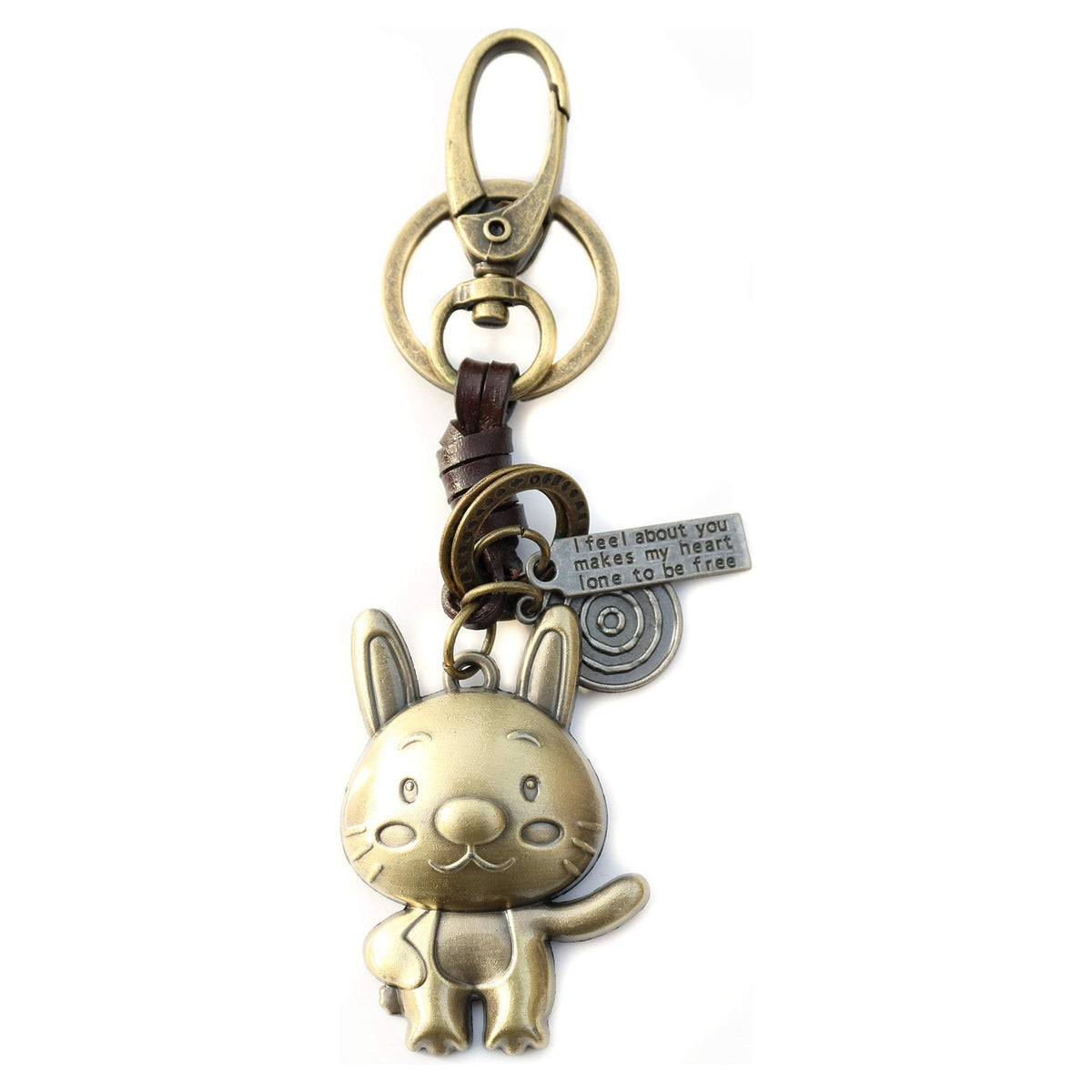 Zodiac Animal Keychain – Handmade Vintage Leather – Lucky Gift Keyring Collection-AuPra