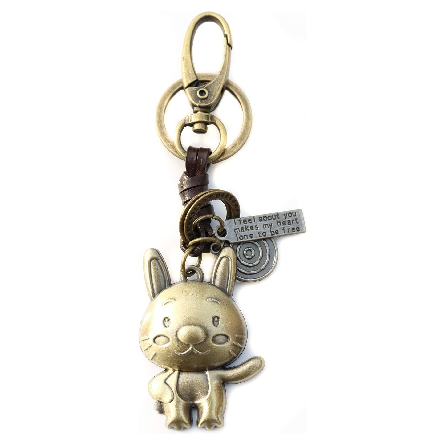 Zodiac Animal Keychain – Handmade Vintage Leather – Lucky Gift Keyring Collection-AuPra