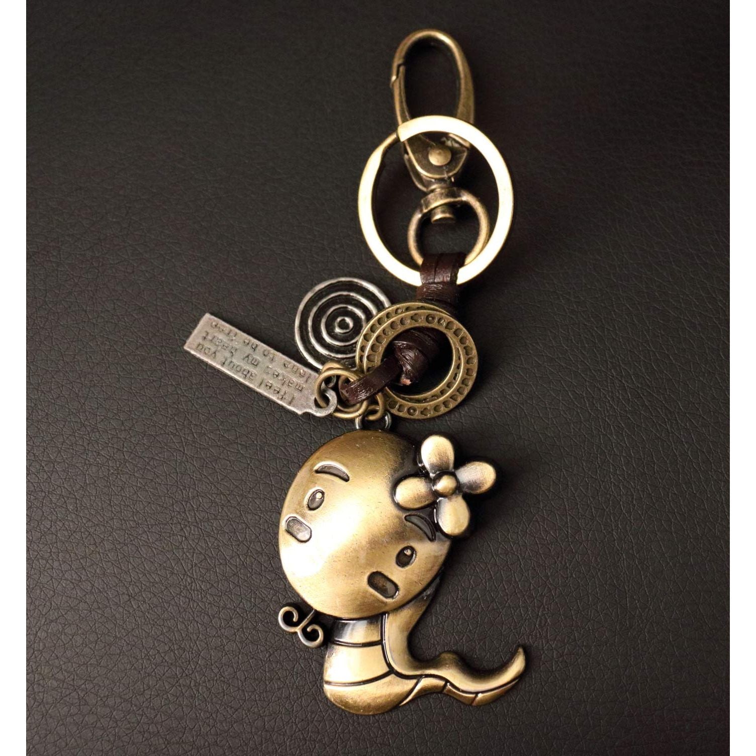 Zodiac Animal Keychain – Handmade Vintage Leather – Lucky Gift Keyring Collection-AuPra