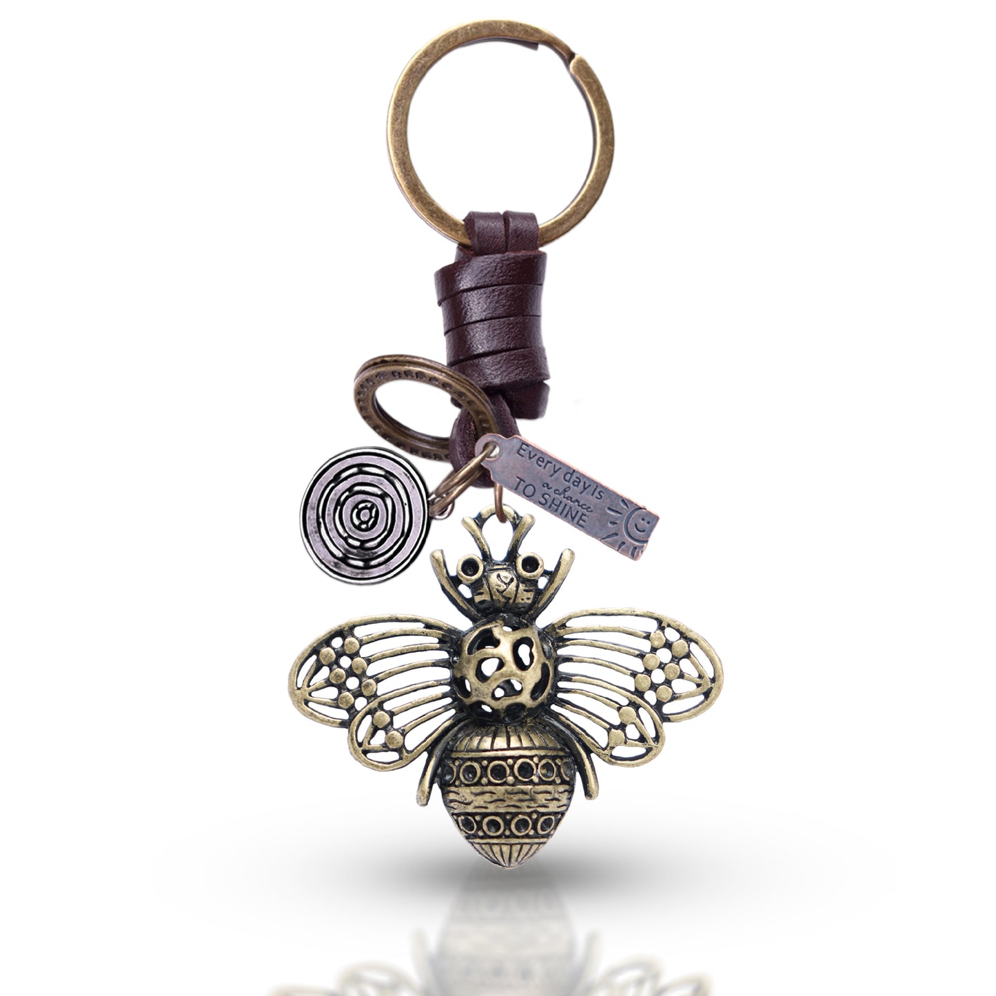 AuPra 3D Bumble Bee Keyring – Lucky Gift Charm