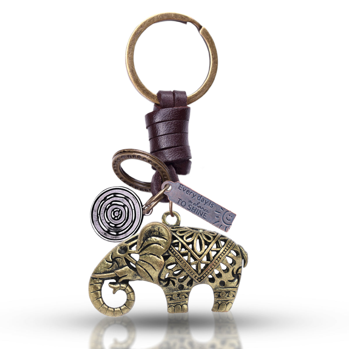 AuPra 3D Elephant Keyring – Personalised Lucky Gift