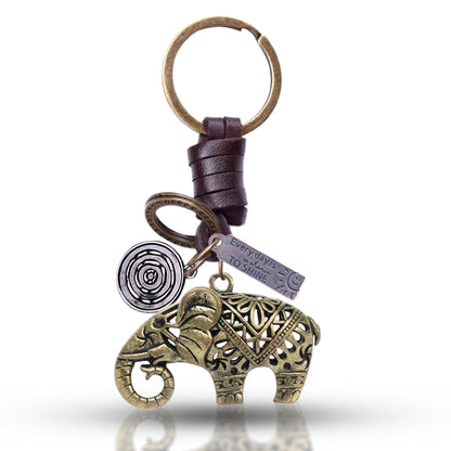 AuPra 3D Elephant Keyring – Personalised Lucky Gift