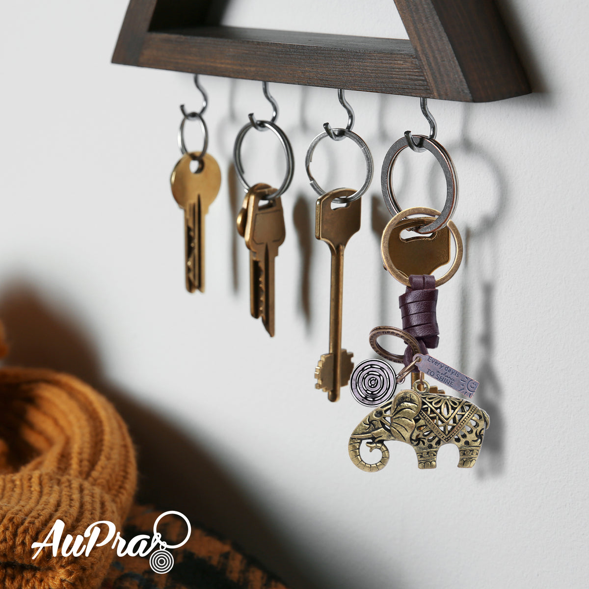AuPra 3D Elephant Keyring – Personalised Lucky Gift
