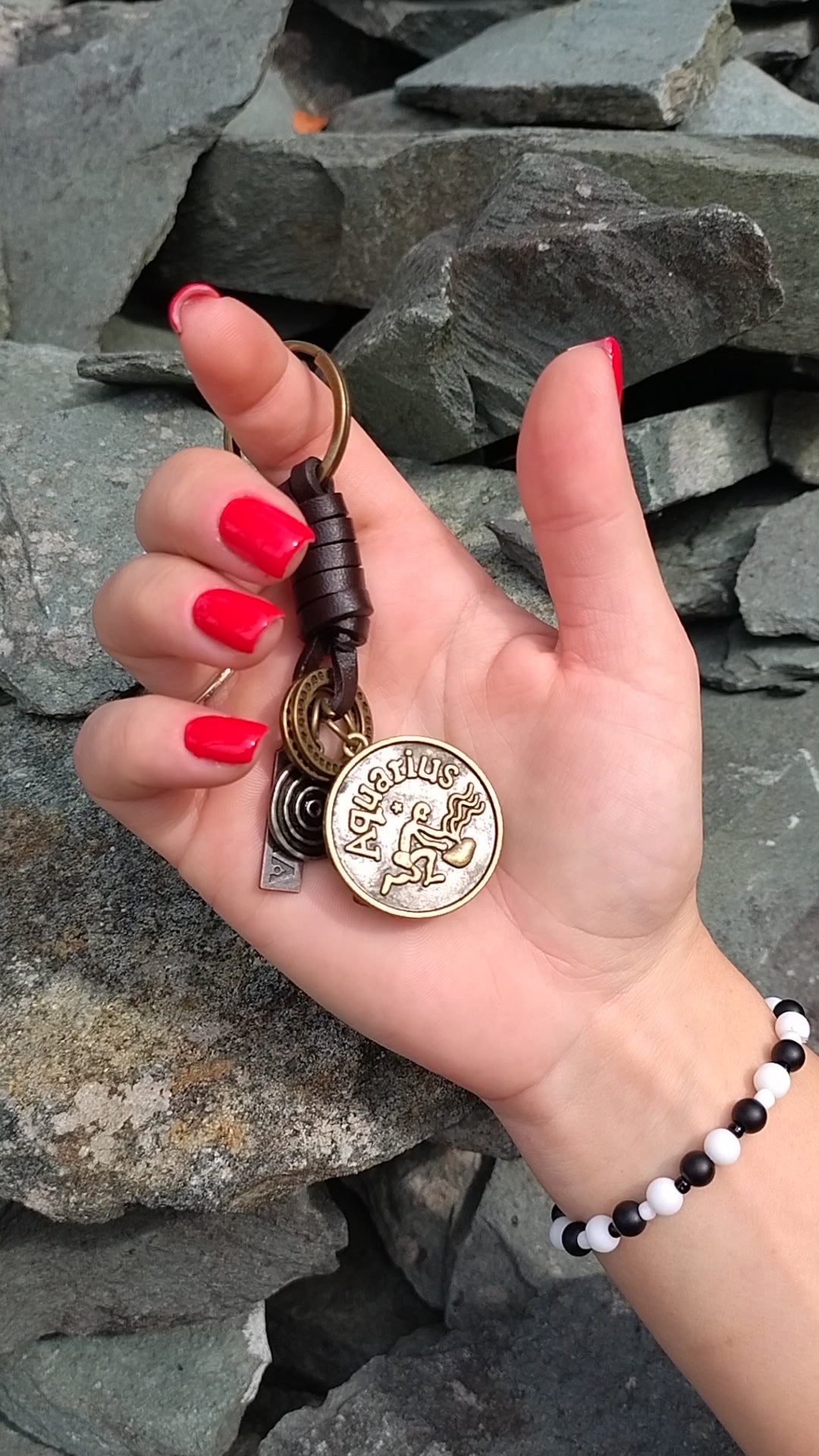 AuPra Amber Aquarius Keyring