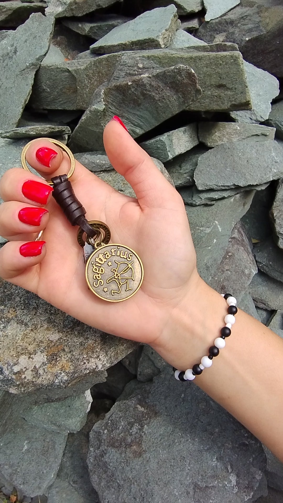 AuPra Amber Sagittarius Keyring