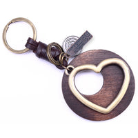 AuPra Heart Wood Keyring – Romantic Love Gift